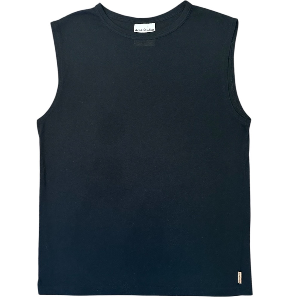 Acne Studios Men's Black Tank Top Sleeveless Designer Cotton Size Medium
